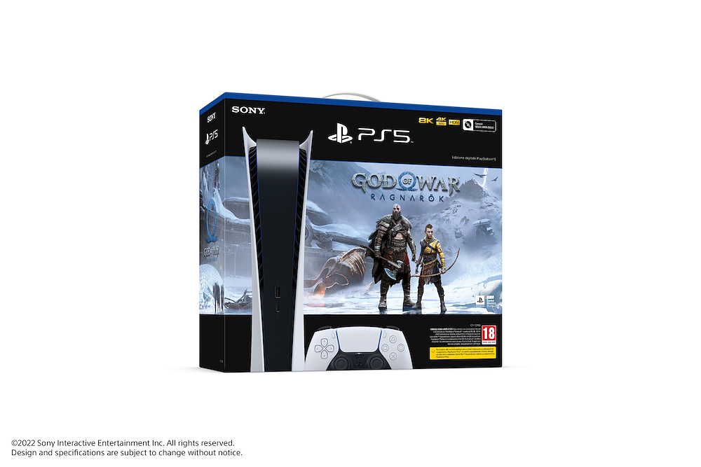 Prodotto playstation 5 digital + god of war ragnarok